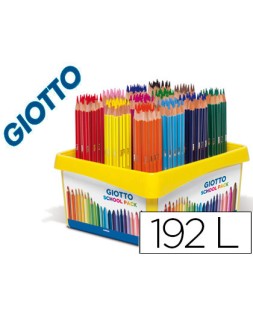 Lapices de colores giotto stilnovo school pack de 192 unidades 12 colores x 16 unidades