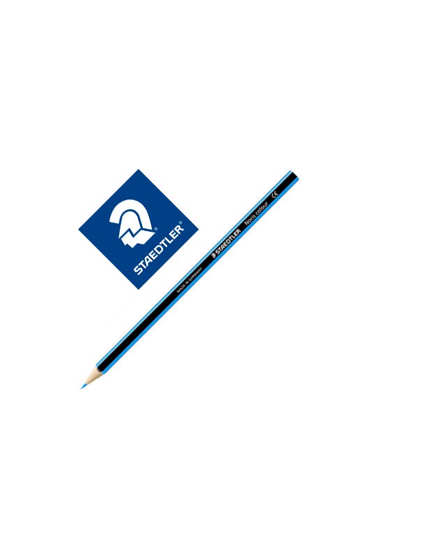 Lapiz de color staedtler wopex ecologico azul claro