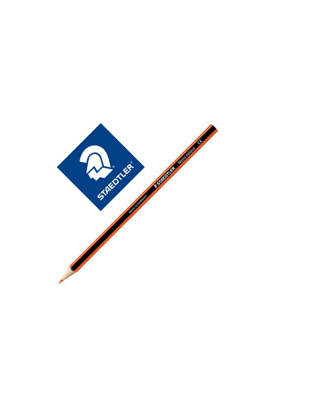 Lapiz de color staedtler wopex ecologico naranja