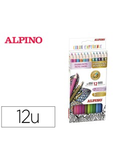 Lapices de colores alpino experience mina premium 3,3 mm special colors caja de 12 colores surtidos