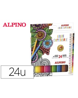 Lapices de colores alpino experience mina premium 3,3 mm caja carton de 24 unidades colores