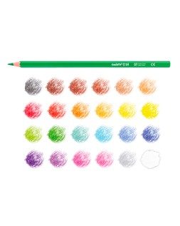 Lapices de colores carioca tita mina 3 mm tubo carton 24 colores surtidos + sacapuntas