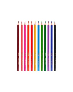 Lapices de colores liderpapel ecouse caja de 12 unidades colores surtidos con certificado fsc