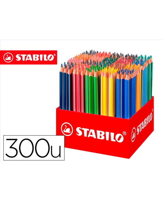 Lapices de colores stabilo trio az school pack de 300 unidades surtidas 20 colores