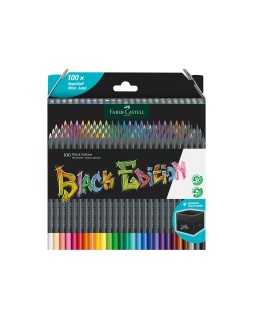 Lapices de colores faber castell edicion black soporte de 100 unidades colores surtidos