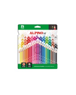 Lapices de colores alpino up mina premium caja de 24 unidades colores surtidos