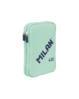 Plumier escolar milan 430 since 1918 doble con accesorios color verde 195x50x130 mm