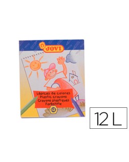 Lapices cera jovi hexagonal caja de 12 unidades colores surtidos