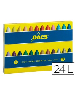 Lapices cera dacs caja de 24 colores surtidos