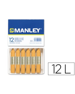 Lapices cera manley unicolor ocre n.26 caja de 12 unidades
