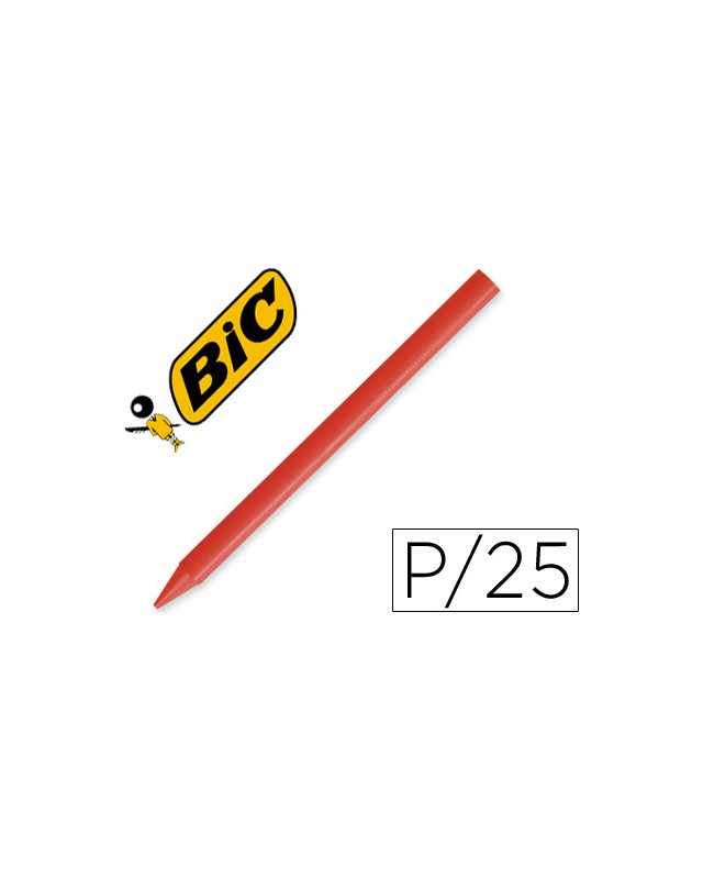 Lapices plastidecor unicolor rojo-03 caja de 25 unidades