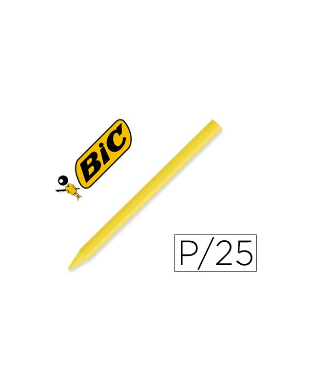 Lapices plastidecor unicolor amarillo-04 caja con 25 lapices