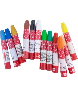 Lapices cera semi blanda lider papel caja de 12 unidades colores surtidos