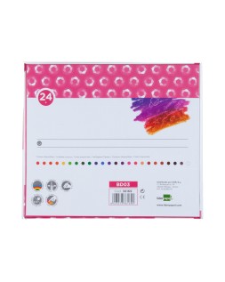 Lapices cera semi blanda lider papel caja de 24 unidades colores surtidos