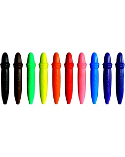 Lapices cera giotto super bebe caja de 10 colores surtidos + sacapuntas
