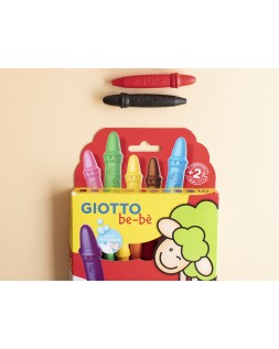 Lapices cera giotto super bebe caja de 10 colores surtidos + sacapuntas