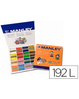 Lapices cera manley school pack de 192 unidades colores surtidos 16 x color