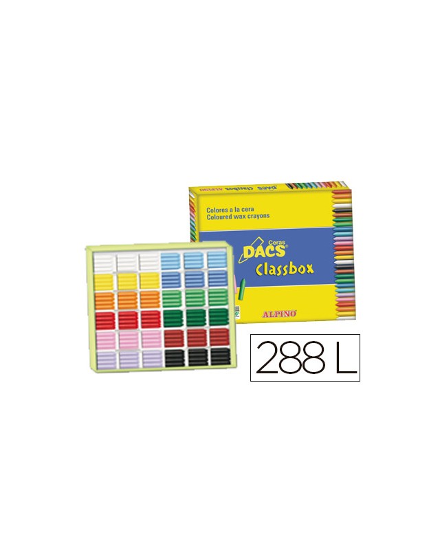 Lapices cera dacs classbox caja de 288 unidades 12 colores surtidos