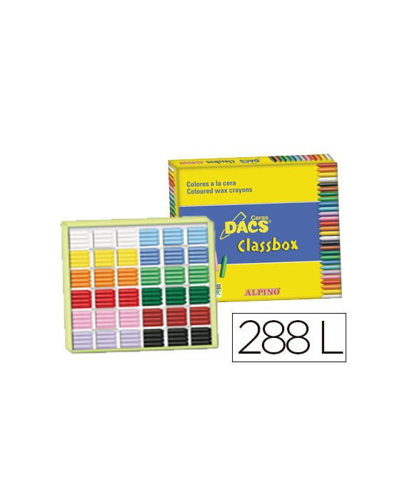 Lapices cera dacs classbox caja de 288 unidades 12 colores surtidos