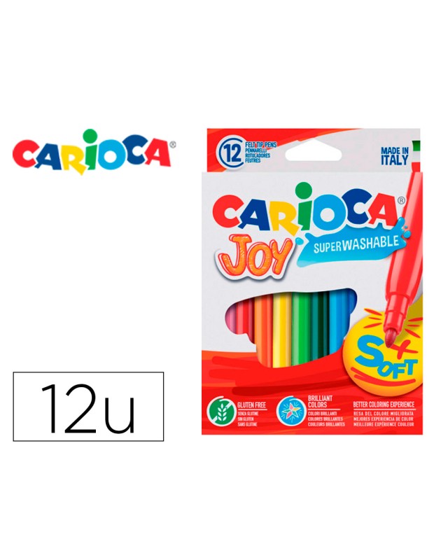 Rotulador carioca joy caja de 12 unidades colores surtidos