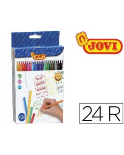 Rotulador jovi slim caja de 24 unidades colores surtidos