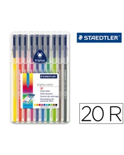 Rotulador staedtler triplus color 323 estuche de 20 unidades colores surtidos (14+6 gratis)