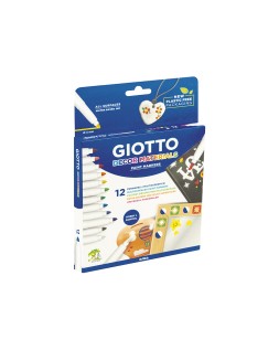 Rotulador giotto decor materials caja de 12 unidades colores surtidos