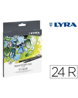 Rotulador lyra aqua brush duo caja de 24 colores