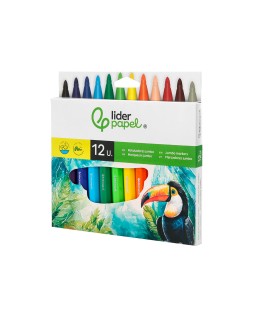 Rotulador liderpapel jumbo caja de 12 unidades colores surtidos
