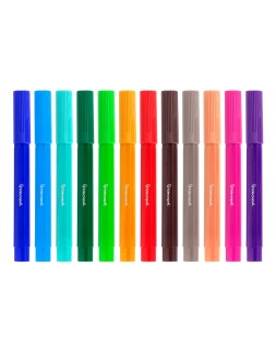 Rotulador liderpapel jumbo caja de 12 unidades colores surtidos