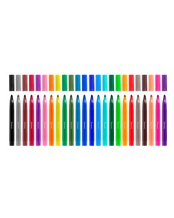Rotulador liderpapel jumbo caja de 24 unidades colores surtidos