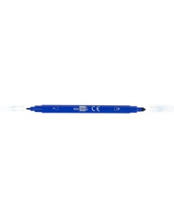 Rotulador liderpapel duo doble punta fina y gruesa caja de 12 unidades colores surtidos