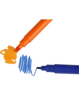 Rotulador liderpapel duo doble punta fina y gruesa caja de 12 unidades colores surtidos