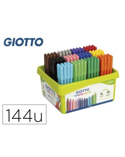 Rotulador giotto turbo color school pack de 144 unidades 12 colores x 12 unidades