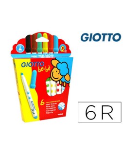 Rotulador giotto super bebe caja de 6 unidades colores surtidos