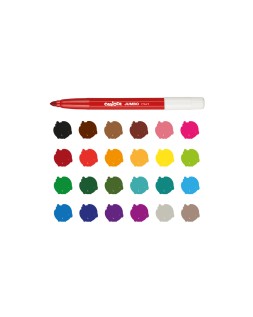 Rotulador carioca jumbo punta gruesa estuche de 24 unidades colores surtidos