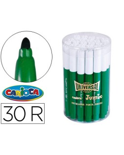 Rotulador carioca jumbo verde punta gruesa bote de 30 unidades