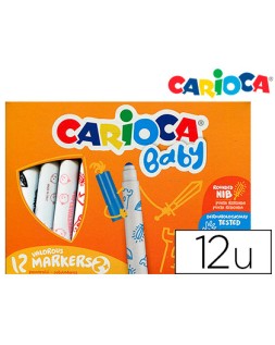 Rotulador carioca baby 2 años caja 12 unidades colores surtidos