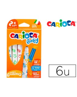 Rotulador carioca baby 2 años caja 6 unidades colores surtidos