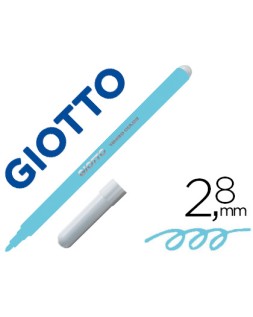Rotulador giotto turbo color lavable con punta bloqueada unicolor azul claro