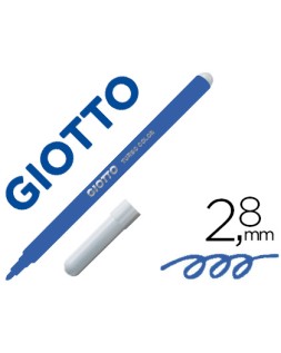 Rotulador giotto turbo color lavable con punta bloqueada unicolor azul oscuro