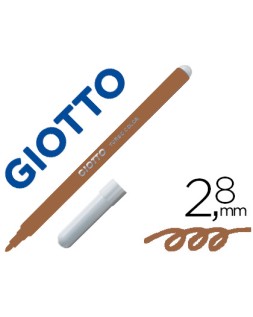 Rotulador giotto turbo color lavable con punta bloqueada unicolor marron