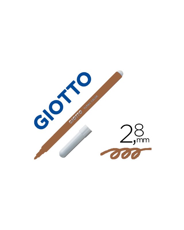 Rotulador giotto turbo color lavable con punta bloqueada unicolor marron