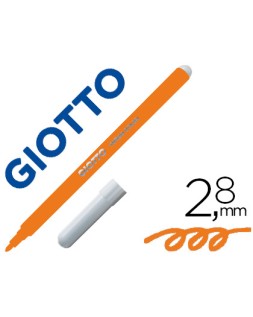 Rotulador giotto turbo color lavable con punta bloqueada unicolor naranja