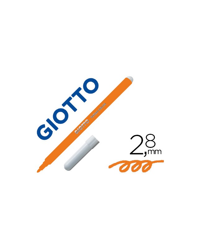 Rotulador giotto turbo color lavable con punta bloqueada unicolor naranja