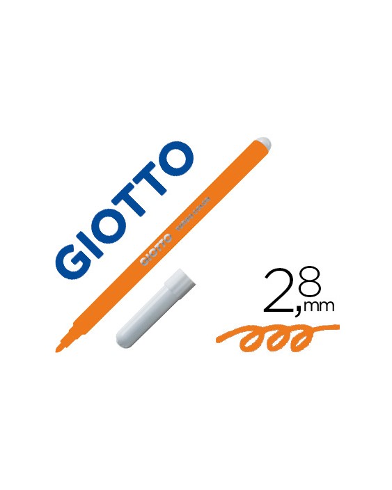 Rotulador giotto turbo color lavable con punta bloqueada unicolor naranja