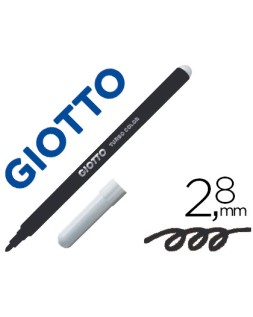 Rotulador giotto turbo color lavable con punta bloqueada unicolor negro
