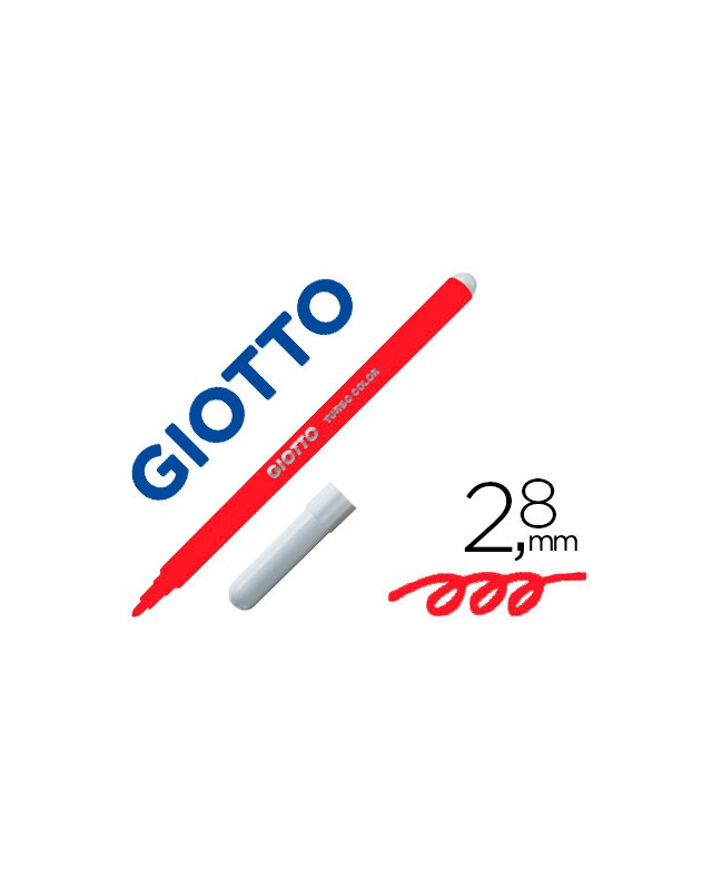 Rotulador giotto turbo color lavable con punta bloqueada unicolor rojo