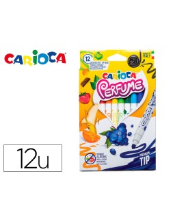 Rotulador carioca perfume caja de 12 unidades colores surtidos