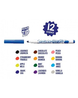 Rotulador carioca perfume caja de 12 unidades colores surtidos